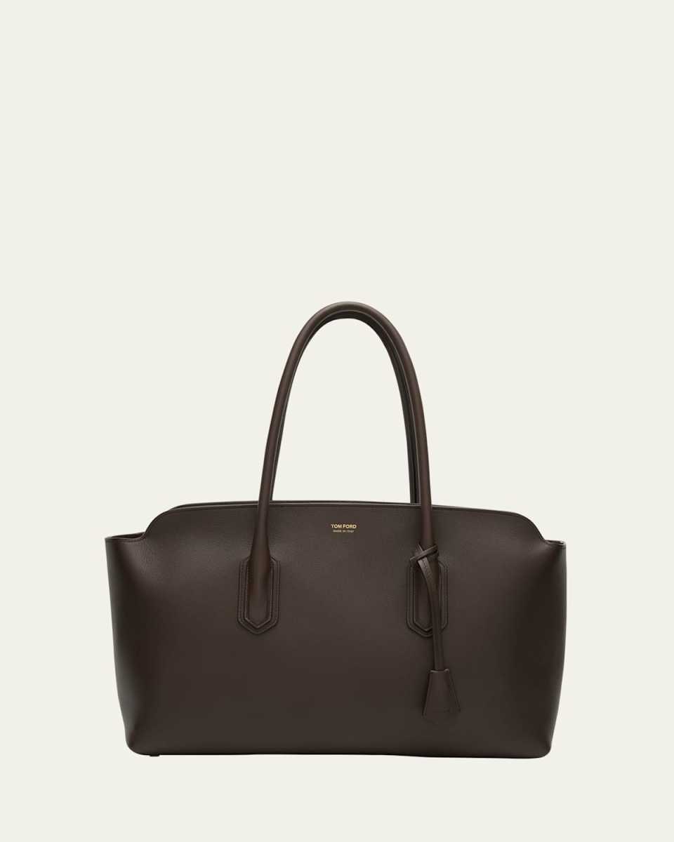 Alexander Large Shoulder Bag in Natural Grain Leather